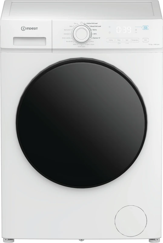 Image of Indesit My Time IDMA 75624 MY TIME UK 7Kg / 5Kg Washer Dryer with 1400 rpm - White - D Rated [Wash&Dry], A Rated [Wash Only]