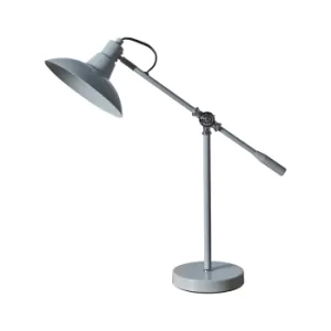Image of Civic Grey and Chrome Adjustable Table Lamp