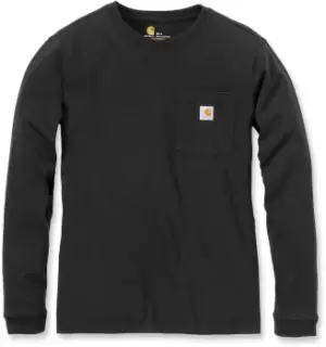 Image of Carhartt Workwear Pocket Womens Long Sleeve Shirt, black, Size S, black, Size S for Women