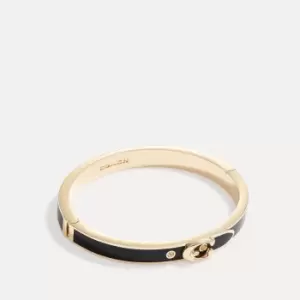 Image of Coach Womens C Buckle Thin Bangle - Gold/Black