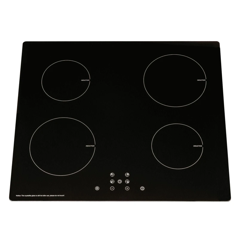 Image of SIA 60cm Black Touch Control 4 Zone Induction Hob With Child Lock - INDH60BL Black