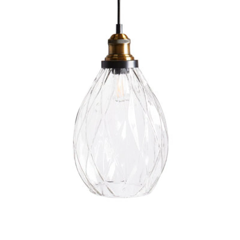 Image of Beliani Pendant Lamp Coosa Glass Transparent