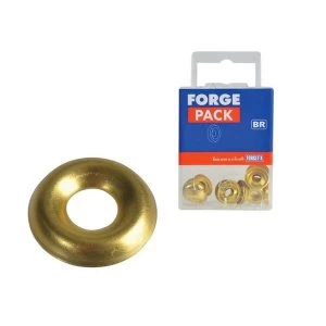 Image of ForgeFix Screw Cup Washers Brass No. 10 Forge Pack 20