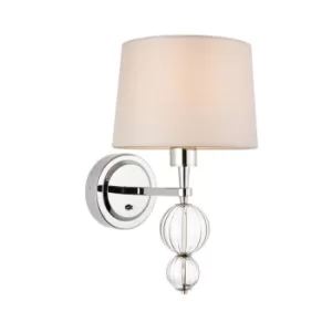 Image of Darlaston 1 Light Indoor Wall Light Polished Nickel Plate, E14