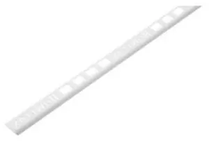 Image of Homelux 6mm Round Edge PVC Tile Trim - White - 1.83m