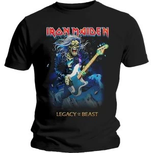 Image of Iron Maiden - Eddie on Bass Unisex Medium T-Shirt - Black