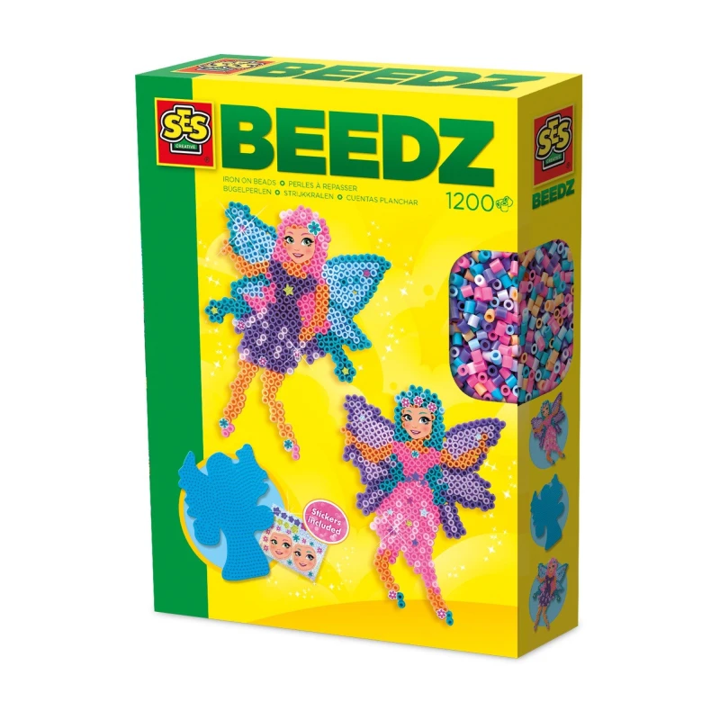 Image of SES Creative Beedz Fairies Iron-on Beads, 5 Years and Above (06204) Multi