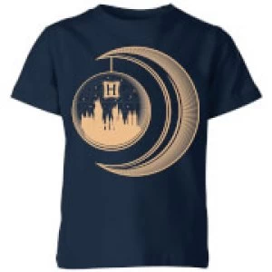 Image of Harry Potter Globe Moon Kids T-Shirt - Navy - 9-10 Years