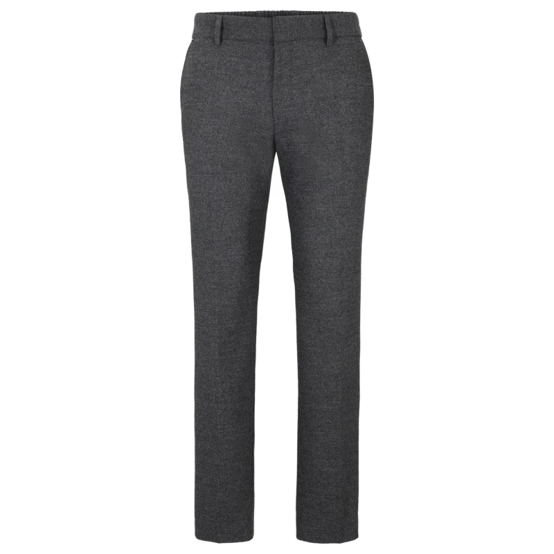 Image of Boss Mens P Genius Cw Straight Leg Trousers Dark Grey male 30