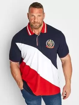 Image of BadRhino Cross Stripe Polo - Red, Size 3XL, Men