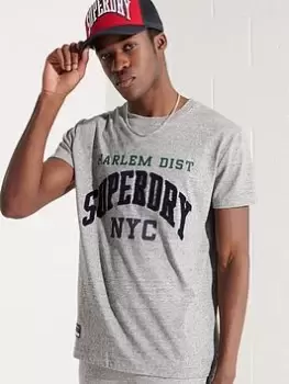 Image of Superdry Varsity Arch Tee, Grey Size M Men