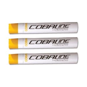 Image of Coba Cobaline CFC Free Fast Dry 750ml Marking Spray Paint Yellow Pack of 6