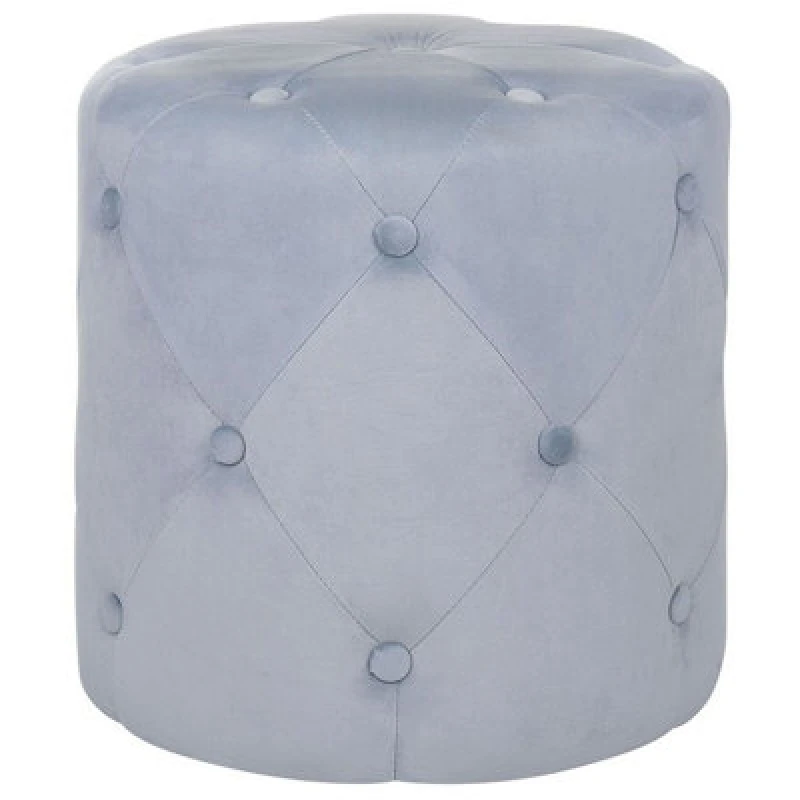 Image of Beliani Pouffe Corolla Velvet Light Grey