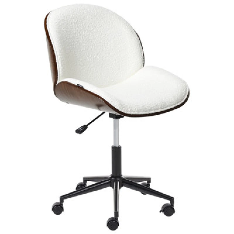 Image of Beliani Desk Chair Menesha Boucle White