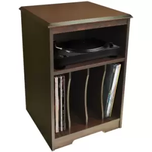 Image of AUDIO - Turntable / LP Record / Vinyl Storage Side End / Bedside Table - Walnut