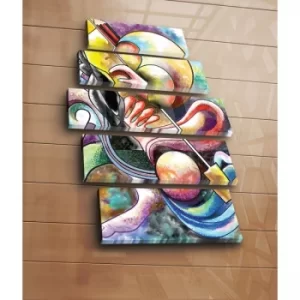 Image of 5PATK-159 Multicolor Decorative Canvas Painting (5 Pieces)