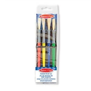 Image of Melissa and Doug Medium Paint Brush Set 4 Pieces
