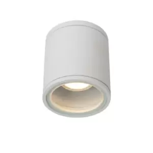 Image of Lucide Aven Modern Surface Mounted Ceiling Spotlight Bathroom 9cm 1xGU10 IP65 White