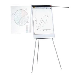 Image of 5 Star Office Easel Drywipe Magnetic with Pen Tray and Extension Arms Capacity A1 Grey