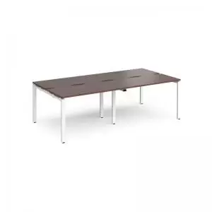 Image of Adapt double back to back desks 2400mm x 1200mm - white frame and
