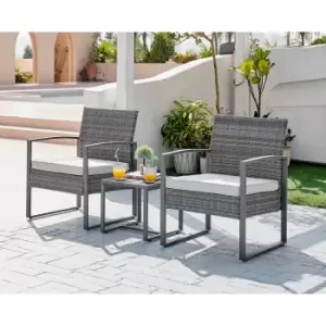 Image of Furniture Box FurnitureBox Algarve Outdoor Bistro Set Grey