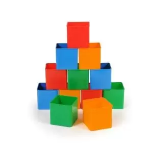 Image of Classmaster Storage Pots, Assorted Colours, Pack of 12 SP12