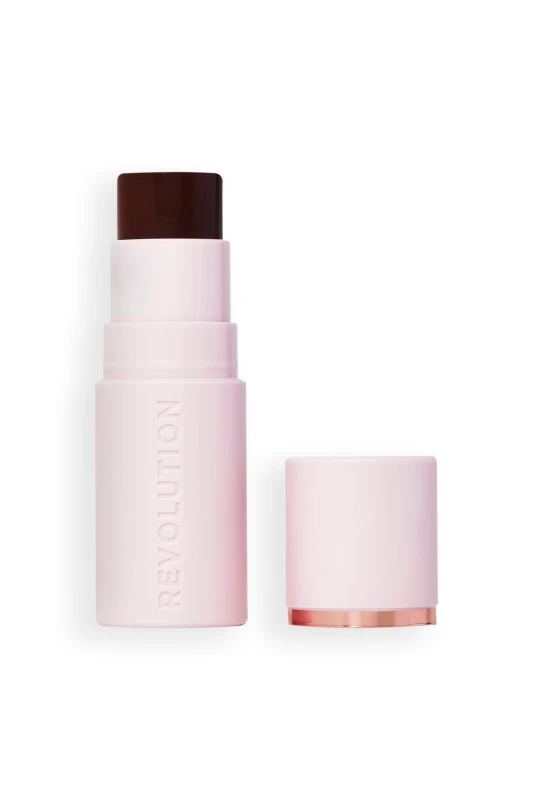 Image of Revolution Womens Skin Silk Bronzer Stick 4.8g in Deep Mocha Deep Mocha Female