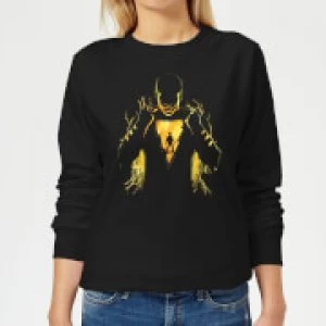 Image of Shazam Lightning Silhouette Womens Sweatshirt - Black