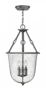 Image of 3 Light Ceiling Pendant Antique Nickel, E14