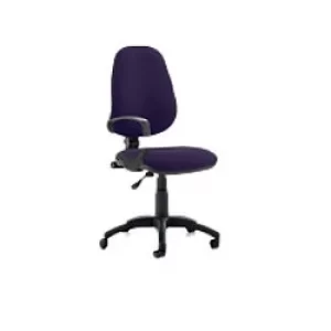 Image of Dynamic Permanent Contact Backrest Task Operator Chair Loop Arms Without Headrest High Back Eclipse I Tansy purple