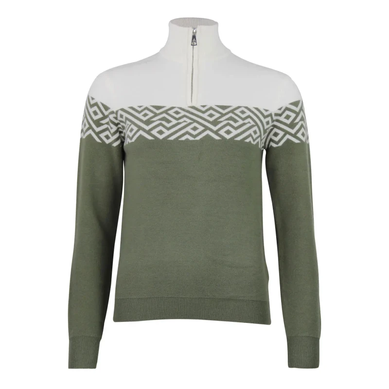 Image of Womens 1/2 zip roll neck jumper Peak Mountain Akar Vert Female M
