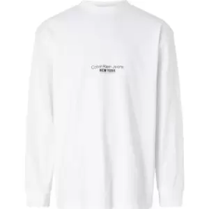 Image of Calvin Klein Jeans Motion Floral Graphic Ls Tee - White