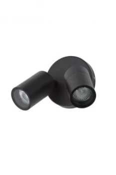 Image of Forum Lighting 35W Zinc Leto Twin GU10 Wall Light Black - ZN-34018-SBLK