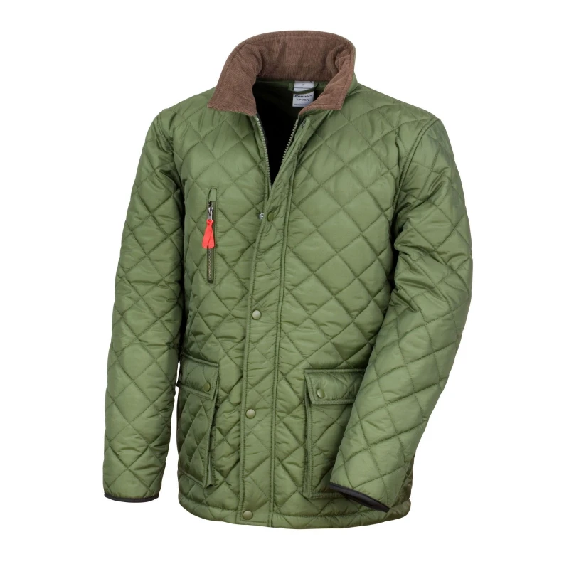 Image of Result Result Men Urban Cheltenham Gold Jacket in Olive Size: Small Olive S Male 5063470444861