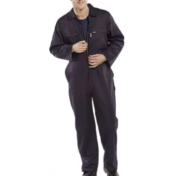 Image of Super Click Workwear Heavy Weight Boilersuit Navy Blue Size 52 Ref
