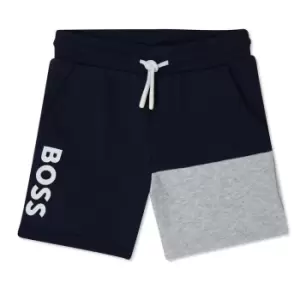 Image of Boss Large Logo Short Infant Boys - Blue