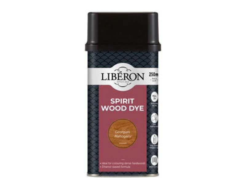 Image of Liberon 126781 Spirit Wood Dye Georgian Mahogany 250ml Libwdsgm250N