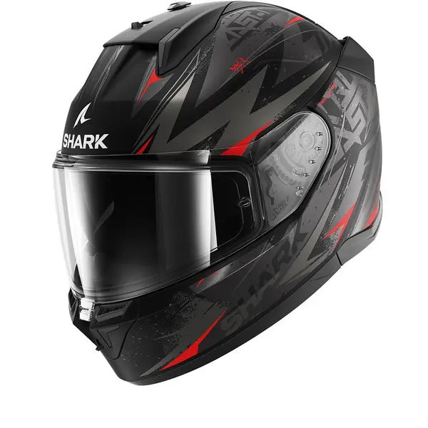 Image of Shark D-SKWAL 3 Blast-R Mat Black Anthracite Red KAR Full Face Helmet M