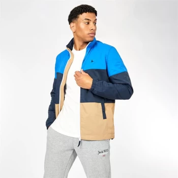 Image of Jack Wills Donohue Colour Block Windbreaker Jacket - Blue