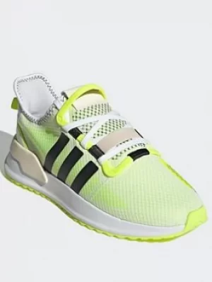 Image of adidas Originals U_path Run Shoes, White/Grey/Yellow, Size 8.5, Men