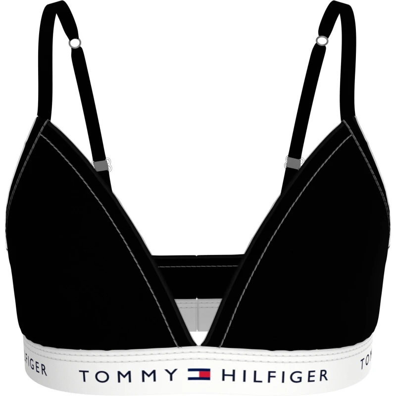 Image of Tommy Hilfiger Triangle Bra - Black 7 - 8 Years