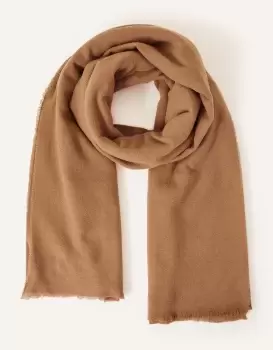 Image of Accessorize Womens Brown Grace Super-Soft Blanket Scarf, Size: 100x180cm