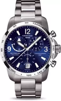 Image of Certina Watch DS Podium Big Size Chrono GMT Quartz D - Blue