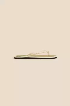 Image of Pearl Embroidered Seagrass Flip Flops