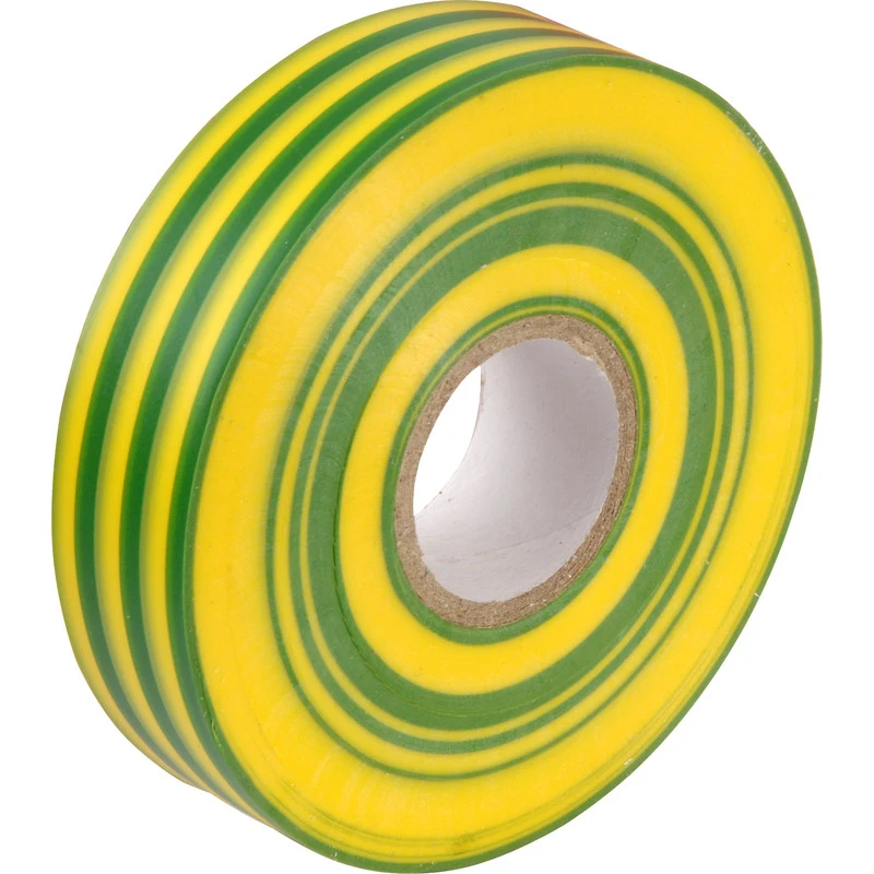 Image of Draper PVC Electrical Insulation Tape Pack of 10 Yellow / Green 19mm 33m TP1933GY