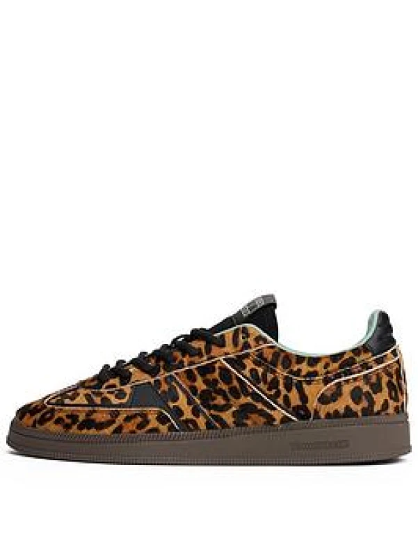 Image of Tommy Jeans The Greenwich Leather Trainers Leopard Print Women 36 (3.5);37 (4);38 (5);39 (5.5 to 6);40 (6.5);41 (7)