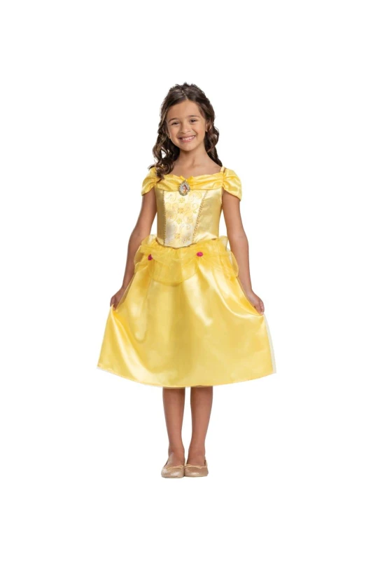 Image of Disney Girl's Beauty & The Beast Belle Fancy Dress in Yellow Size: 3-4 Years Yellow Female 3-4 Years