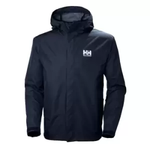 Image of Helly Hansen Mens Seven J Outdoor Rain Jacket Navy S