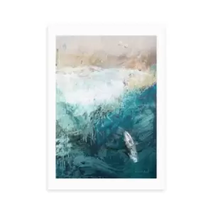 Image of East End Prints Azure Walk Print Navy Blue/White