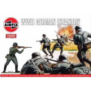 Image of Airfix WIWII German Infantry Vintage Classics Figures 1:32 Scale Model Kit
